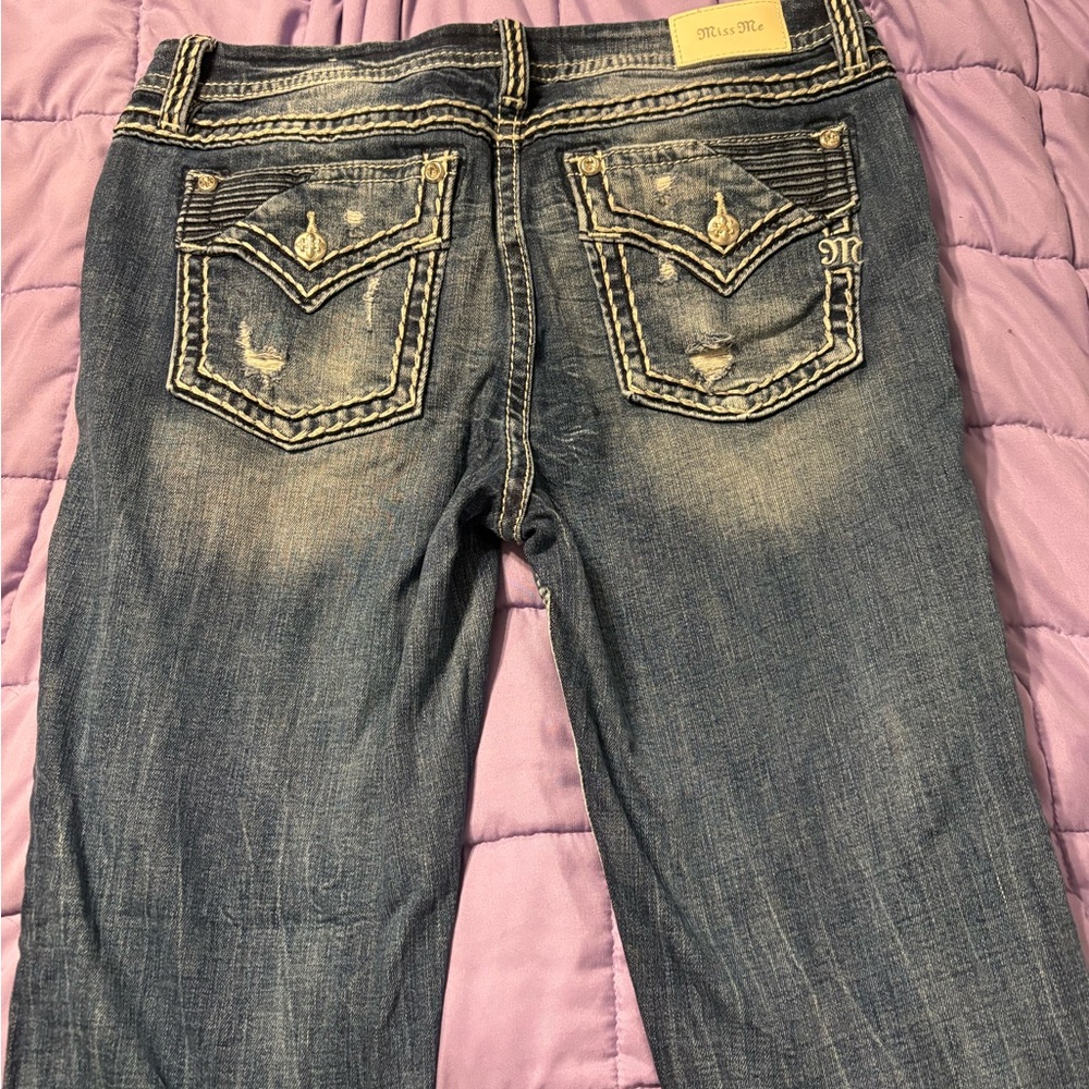 Miss Me Distressed Blue Boot Cut Jeans